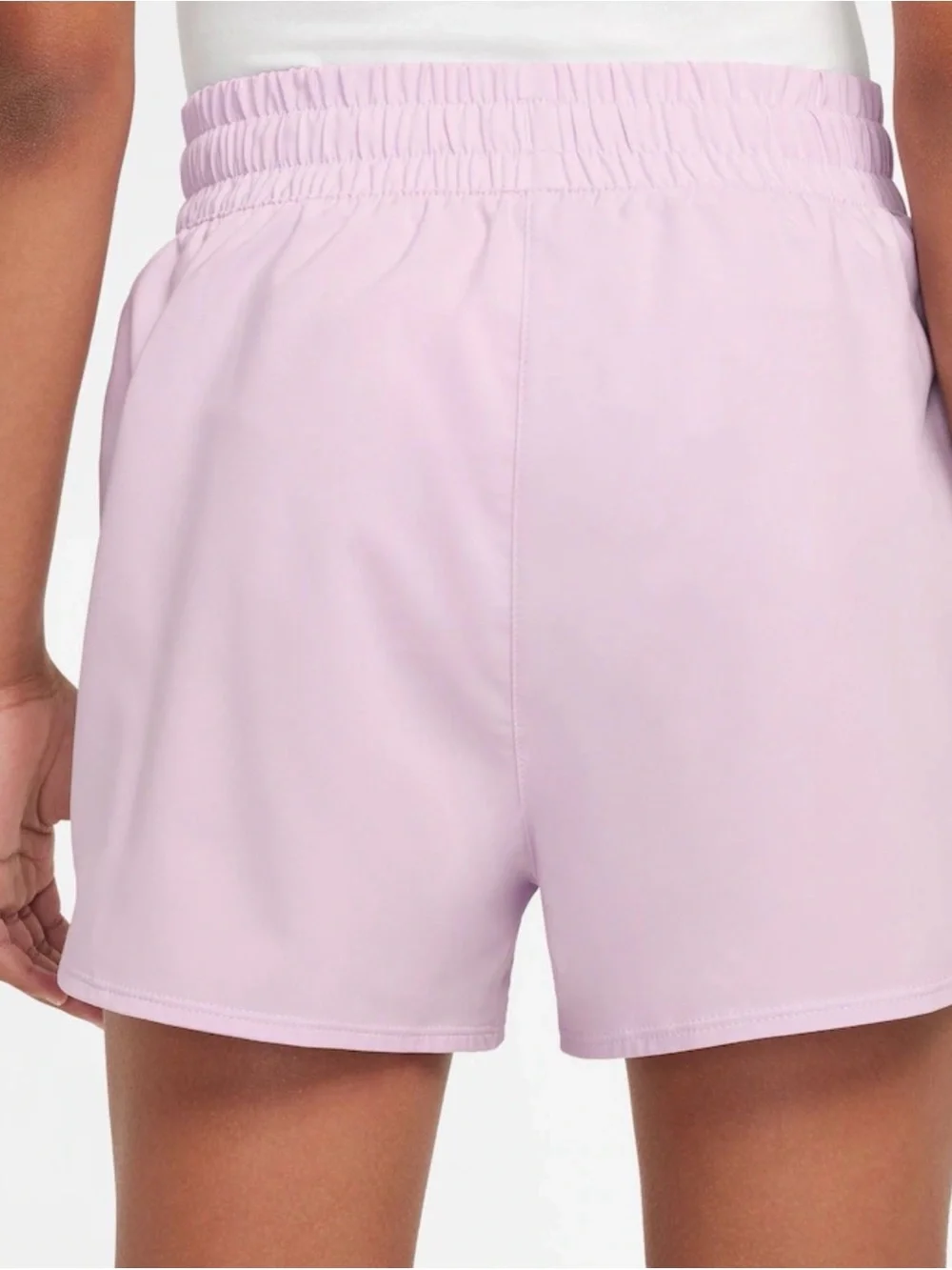 Nike Women's lilac Elastic-Waist Training Shorts Dry fit
